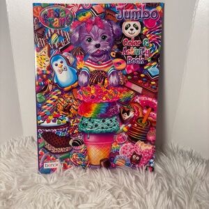 Jumbo Color & Activity Book - Lisa Frank Style Rainbow Puppy